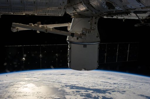 Dragon Spacecraft berthed at Node 2 Nadir Hatch
