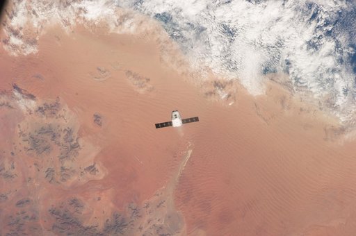 Dragon Spacecraft on Approach to the ISS