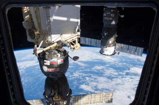 Soyuz and Progress docked on ISS