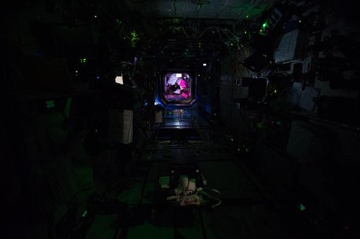 View down length of U.S. Lab