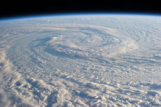 Storm system over South Pacific
