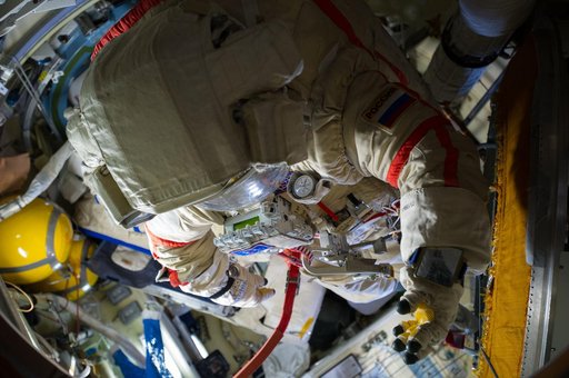 Russian ORLAN space suits ready for EVA 42