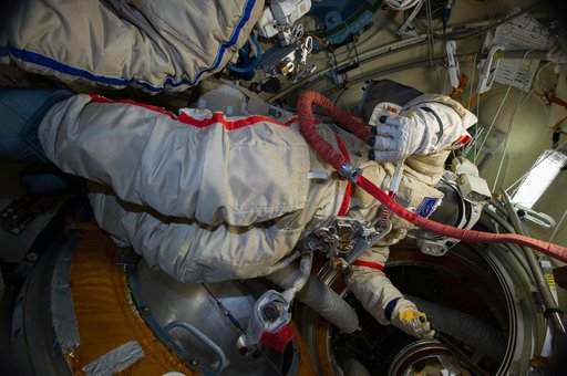 Russian ORLAN space suits ready for EVA 52