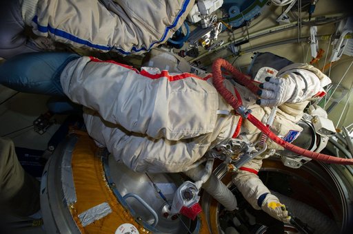 Russian ORLAN space suits ready for EVA 53