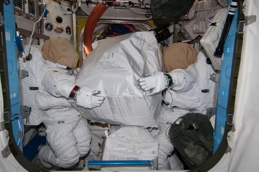 EMUs in Quest airlock