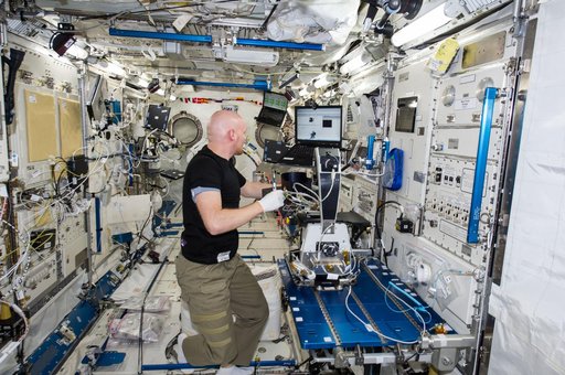 Gerst installs CMS-2 in KIBO rack