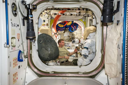 Wiseman in the Quest A/L during EVA Preparation