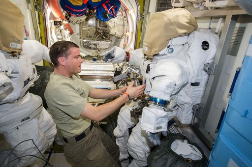 Wiseman in the Quest A/L during EVA Preparation
