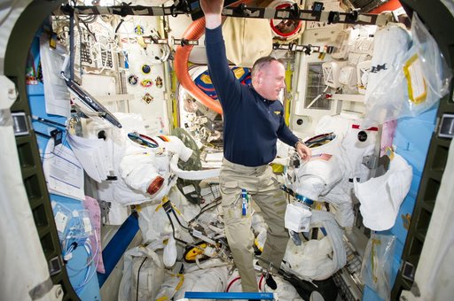 Wilmore during EMU Cooling Loop Maintenance - Part 2