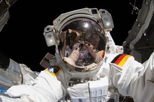 Gerst during EVA 27