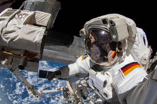 Gerst during EVA 27