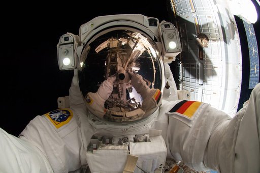 Gerst during EVA 27