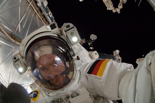 Gerst during EVA