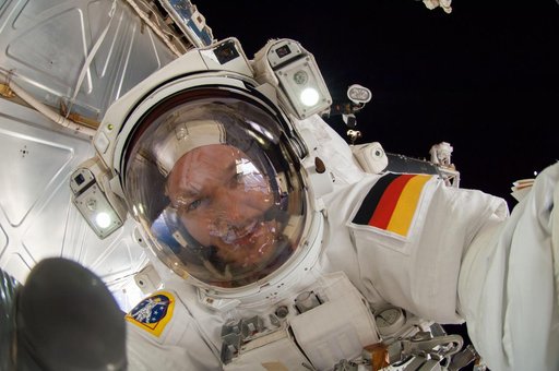 Gerst during EVA