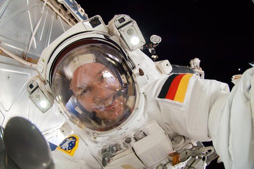 Gerst during EVA