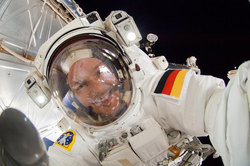 Gerst during EVA
