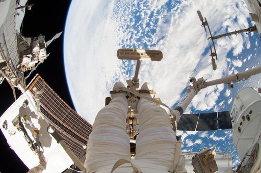 Gerst during EVA