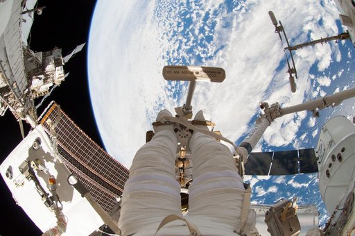 Gerst during EVA