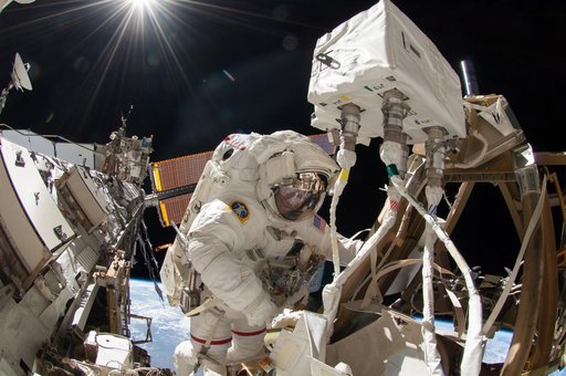 Wiseman during EVA