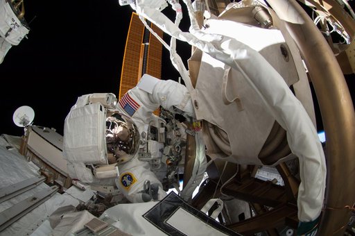 Wiseman during EVA