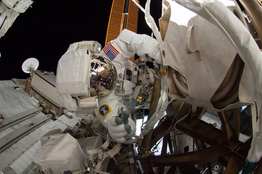Wiseman during EVA