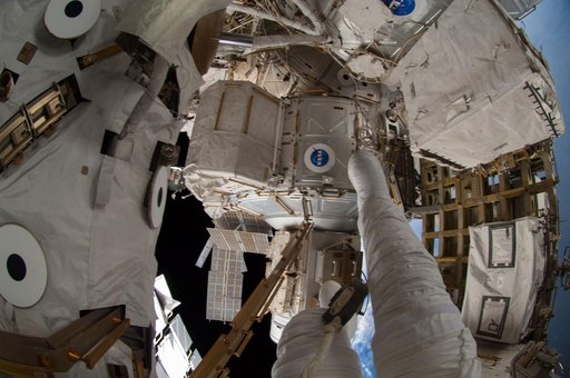 Gerst during EVA