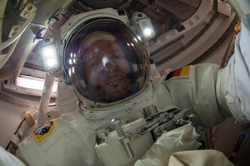 Gerst during EVA