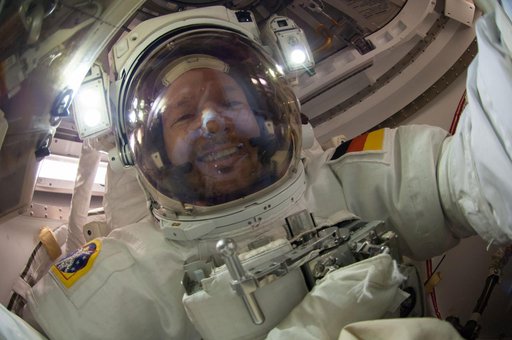 Gerst during EVA