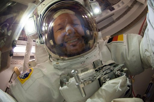Gerst during EVA