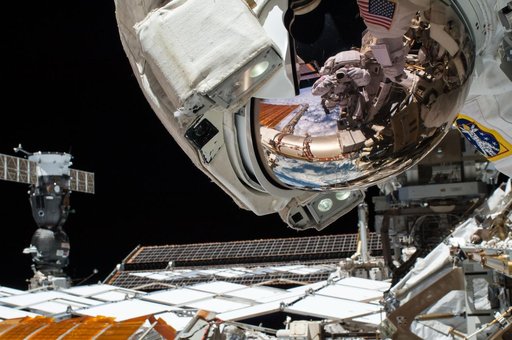 Expedition 41 crewmember during EVA 28