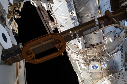 Exterior view of ISS during EVA 28