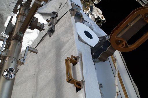 Exterior view of ISS during EVA 28