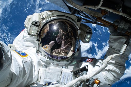 Wilmore and Virts during EVA 29