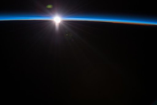 Sunrise view taken by the Expedition 43 crew