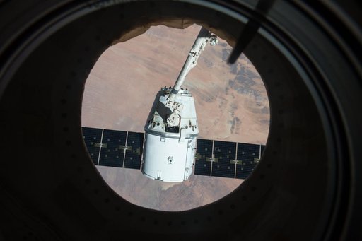 SPX-6 on SSRMS prior to release