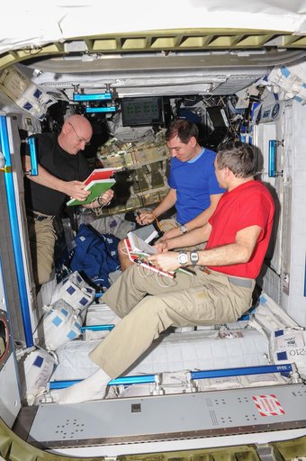 Kelly, Volkov and Kornienko during Emergency Soyuz Descent OBT