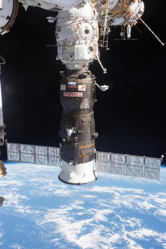 Docked Progress Spacecraft