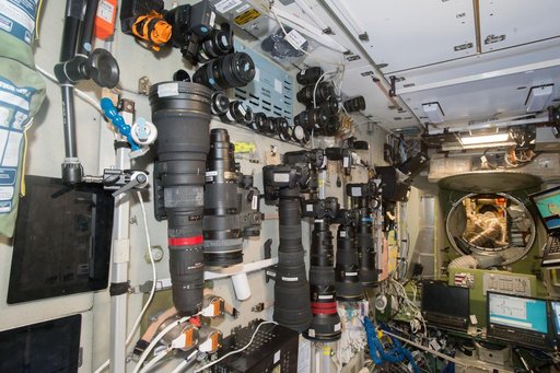 Stowed Cameras and Lenses