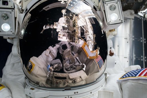 Vande Hei Self-Portrait during EVA 48