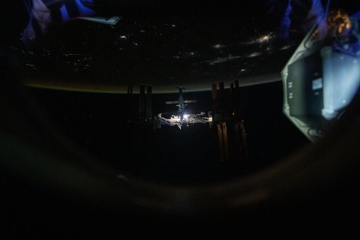 ISS from the SpaceX Crew Dragon Endeavor during Flyaround