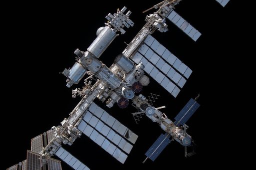ISS from the SpaceX Crew Dragon Endeavor during Flyaround