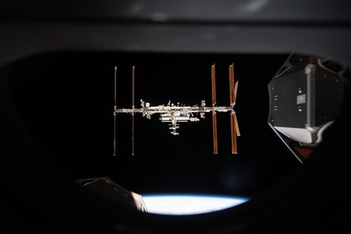 ISS from the SpaceX Crew Dragon Endeavor during Flyaround