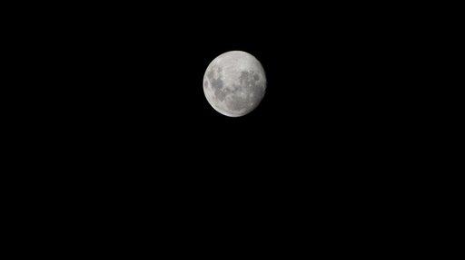 The waxing gibbous Moon above the southern Atlantic Ocean