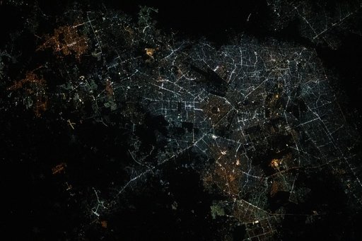 The city lights of Lahore, Pakistan