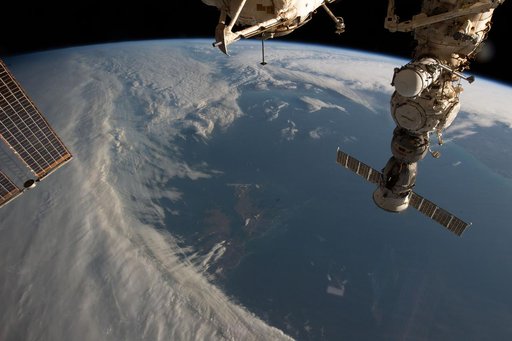 The Falkland Islands, the Russian Segment of the Space Station, and a Pair of Solar Arrays