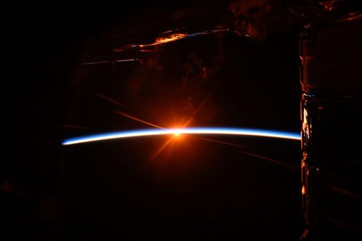 An orbital sunrise