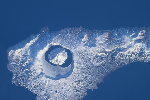 Onekotan, an uninhabited volcanic island