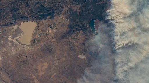 Wildfires just northwest of California's Eagle Lake and Honey Lake