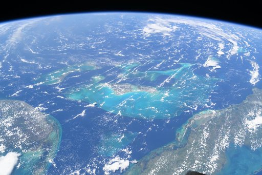 The clear blue waters surrounding The Bahamas