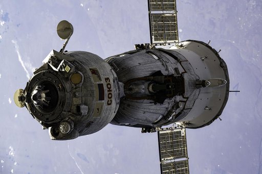 The Soyuz MS-25 spacecraft departs the space station